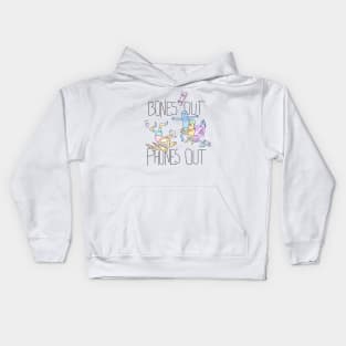 Bones Out, Phones Out Kids Hoodie